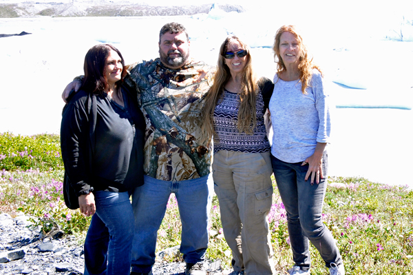 Renee, John, Karen and Ilse at Knik Glacier